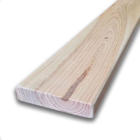 Listello in legno di pino piallato e smussato da 9x2 cm x 2,4 metri,