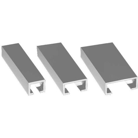 Listello testa piatta in alluminio 2,5 metri : Modello - 20X8MM SATINATO
