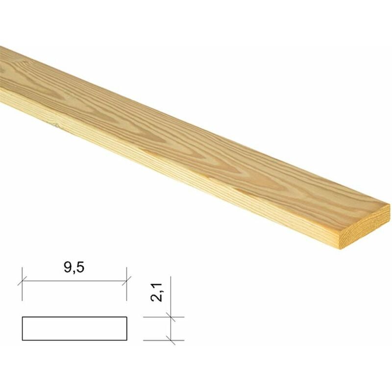 

Listón de madera tratado y cepillado 9,5x2,1x240cm