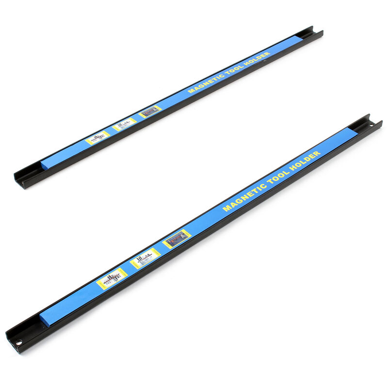 

Listón magnético Barra magnética 61cm Set 2 piezas Soporte herramientas Barra herramientas Taller