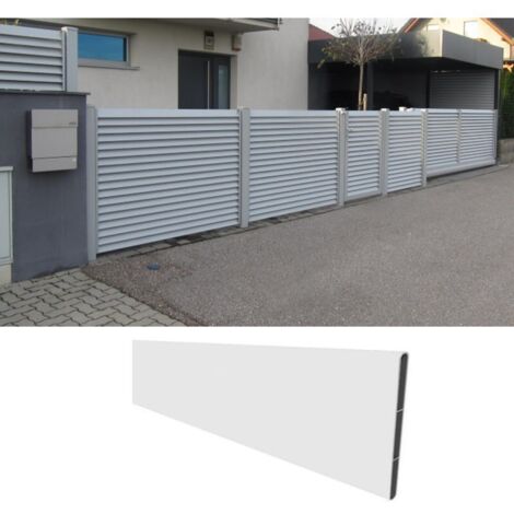 Listone doga AluSOL Alluminio colore Bianco 12x180cm spessore 20mm profili per recinzioni frangivento staccionate