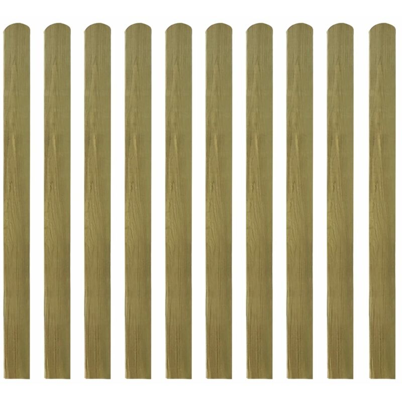 

Listones de valla de jardín 30 uds madera impregnada 120 cm - Marrón