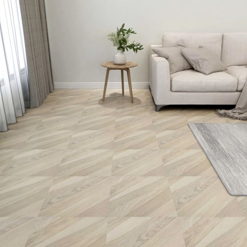 Torana - Listoni Pavimenti Adesivi 20 pz in pvc 1,86 m² Beige a Strisce