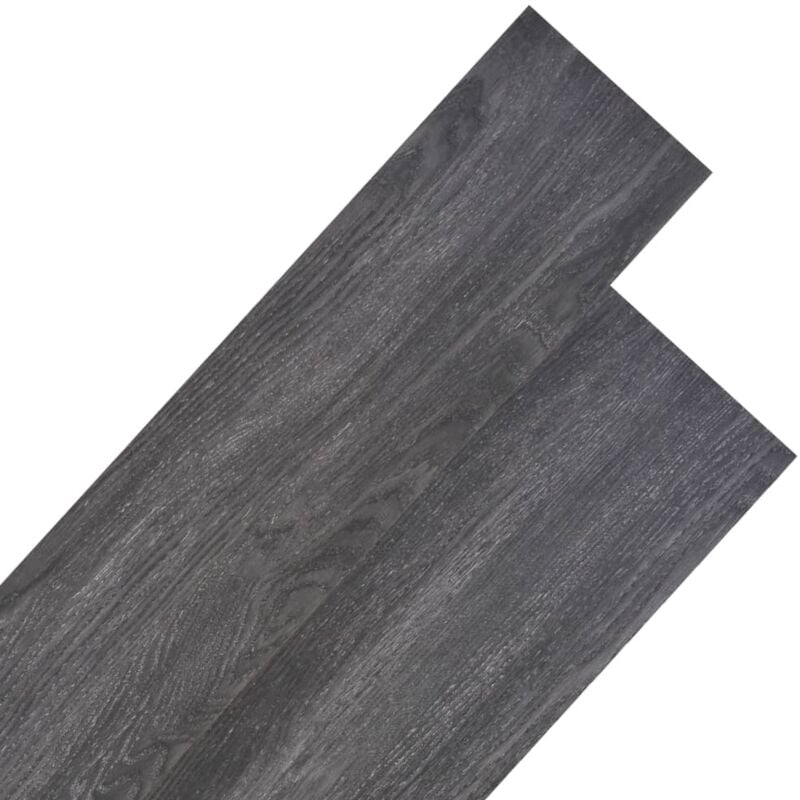 Listoni Pavimenti Non Autoadesivi pvc 5,26 m² 2 mm Nero Bianco