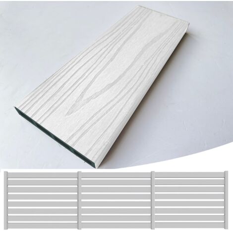 Listoni WPC PRIME L196xH183cm per recinzione colore Bianco SUPRAM listone 105x1805mm spessore 20mm