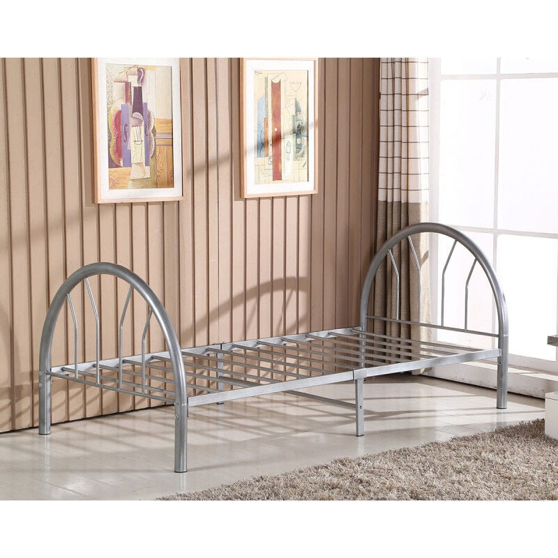 Alcos - Lit 1 place métal gris 90x200 cm As