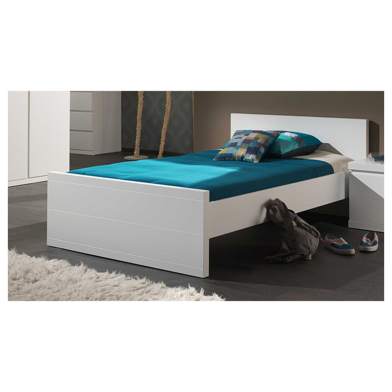 M&s - Lit 120x200 Sommier Inclus Vipack Lara - Blanc