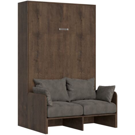 Lit 140 Kentaro canapé escamotable vertical Noyer