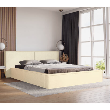 Lit 160x200 Elda - Beige (Amor Velvet 4323)
