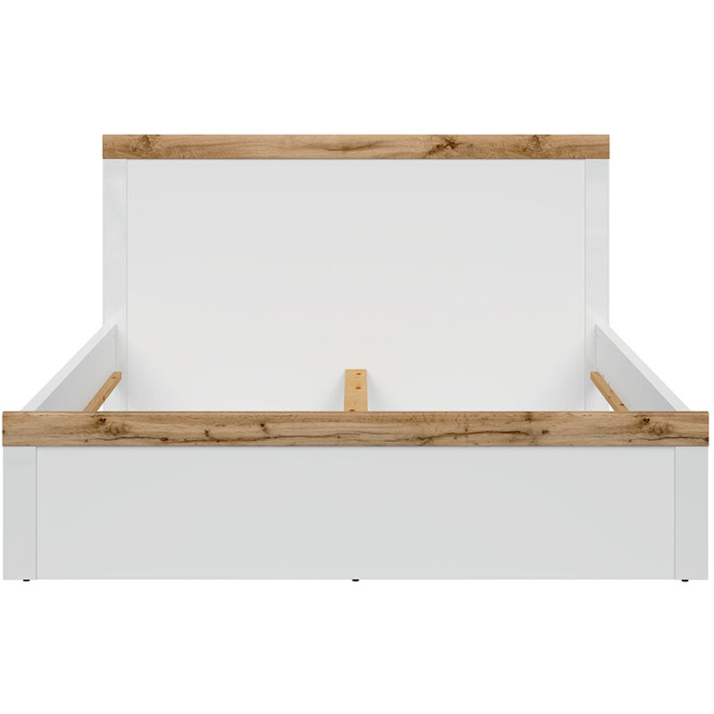 Lit 160x200 Hella Blanc et Bois