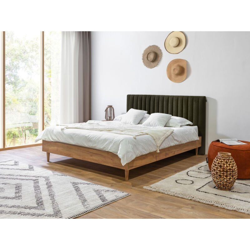 Bobochic - Lit oceane avec lattes massives 140x190 Vert
