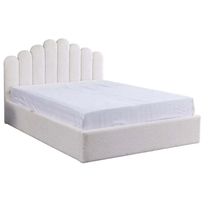 Lit coffre 2 places 140x190 cm doha velours Moka