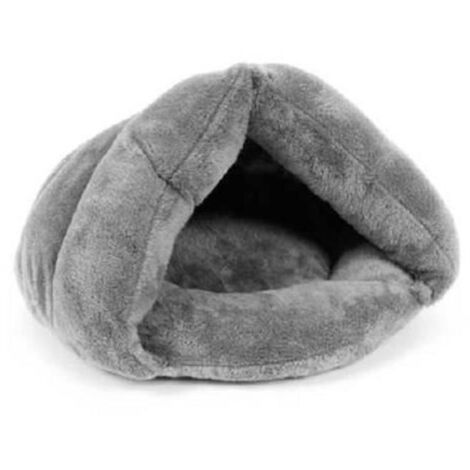Lit - 50x50x32cm - Velours Doux - Gris - Intérieur