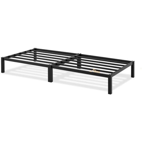 INRE Lit 50x70 cm - Lit Enfant - Lit metal - Cadre de Lit Simple - Noir