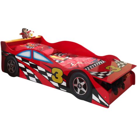 Lit 70x140 Race Sommier inclus Vipack Car beds - Rouge