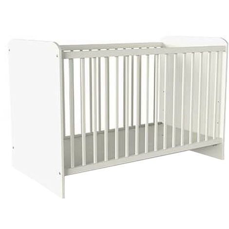 Lit à barreaux 60x120 cm avec sommier Reverso blanc