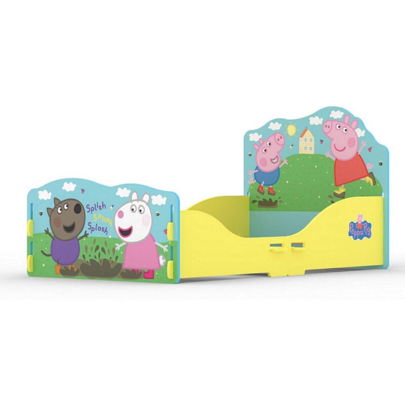 Kidsaw - Lit à clipser - Peppa Pig Splish Splash Splosh dans la boue - 140x70 cm