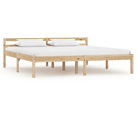 Lit adulte pin massif clair Dorma 160x200 cm