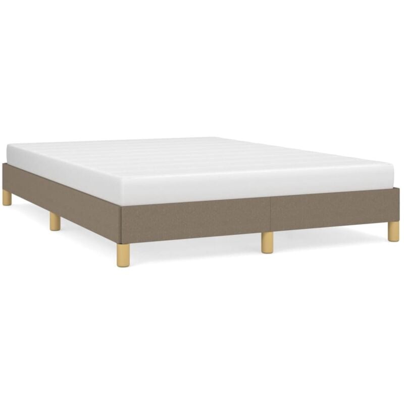 Lit adulte pour 2 personnes, Structure de lit, Assemblage Facile, Taupe 160x200 cm Tissu OIB7075E - Taupe