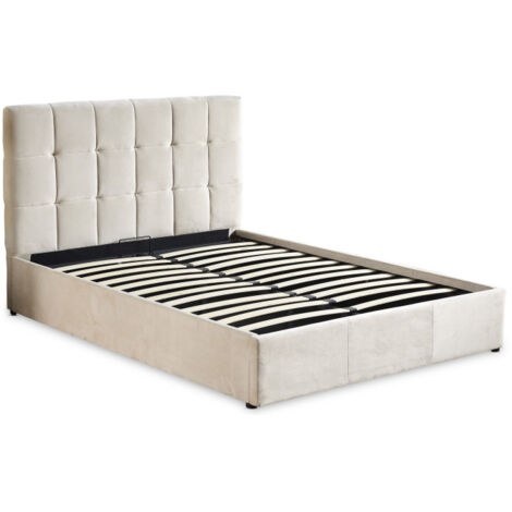 Lit Adulte Sommier Relevable "Birma" 140x190cm Beige