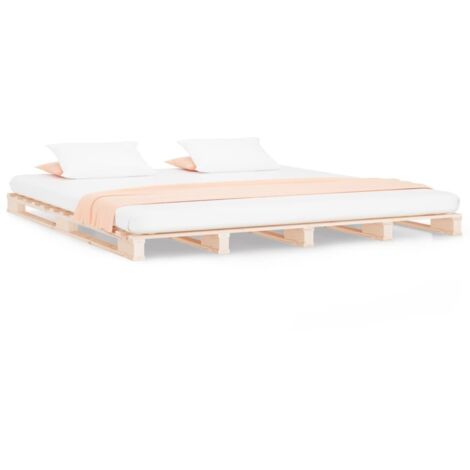 Lit Adulte，Lit de palette 140x200 cm bois de pin massif CWV82517