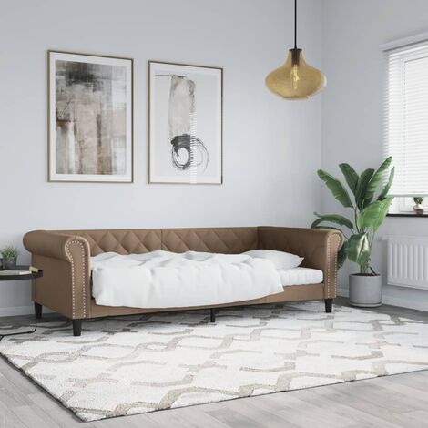 Lit Adulte，Lit simple，Lit de jour cappuccino 80x200 cm similicuir CIV124569