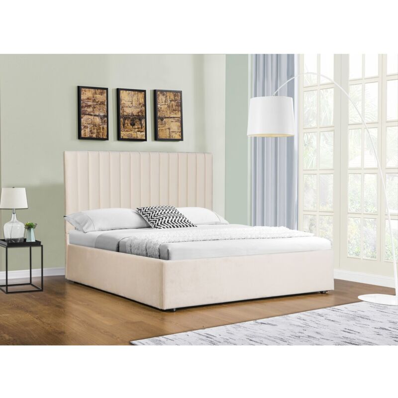 Lit avec coffre 'Mia' - 160 x 200 cm - Beige