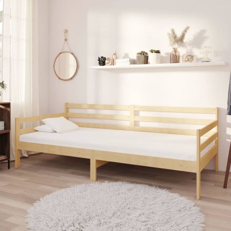 Vidaxl - Lit de repos avec matelas 90x200 cm Bois de pin massif