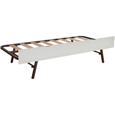Lit avec pieds pliants en  blanc 24x191x96cm