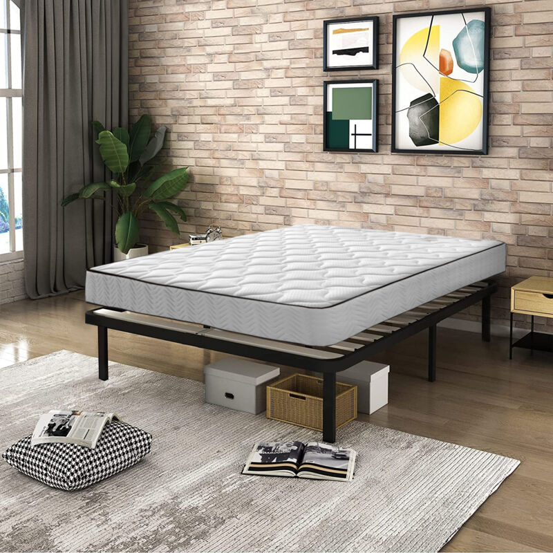 Lit 140x190 - Ensemble sommier et matelas - Matelas 140x190x15 Mémoire