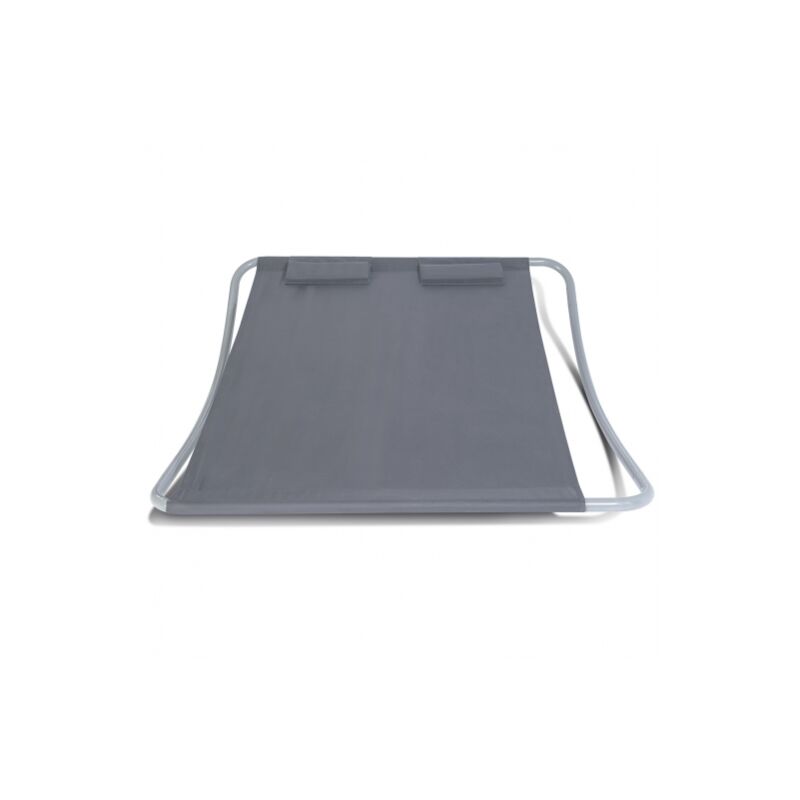 Lit bain de soleil 180cm toile grise Lit bain de soleil 180cm toile grise
