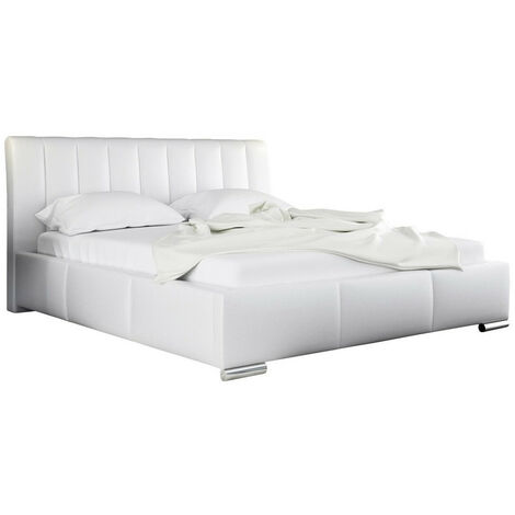 Lit Baltimore 109, Soft 017, Double, 160x200, Faux cuir, Sommier à lattes, 180x227x103cm
