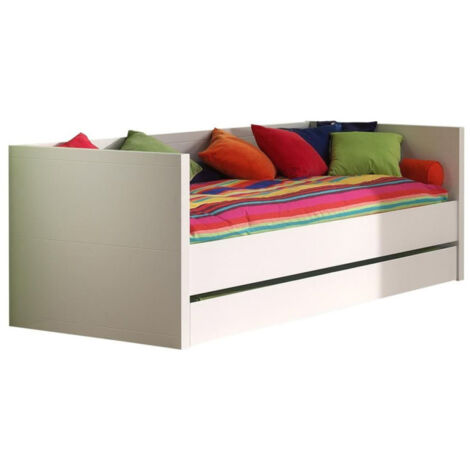 Lit Banquette Enfant "Lara" 90x200cm Blanc