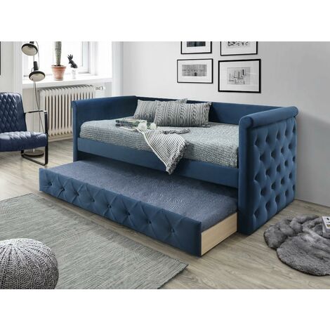 Pack lit gigogne banquette 90x190 MANLY + 2 matelas bambou