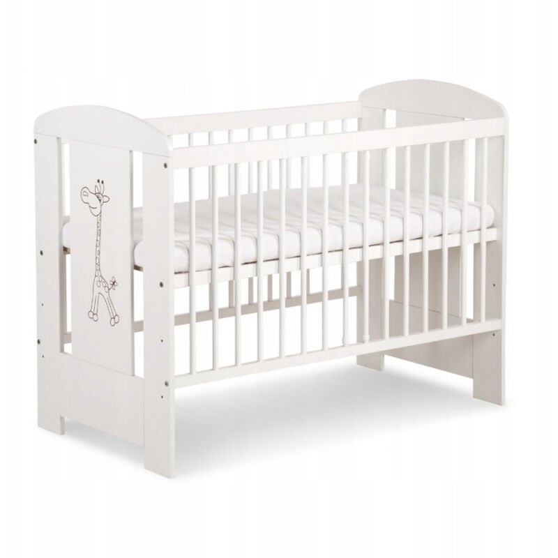 Bb-loisir - Lit bébé 120x60cm Blanc girafe Lit à barreaux amovible