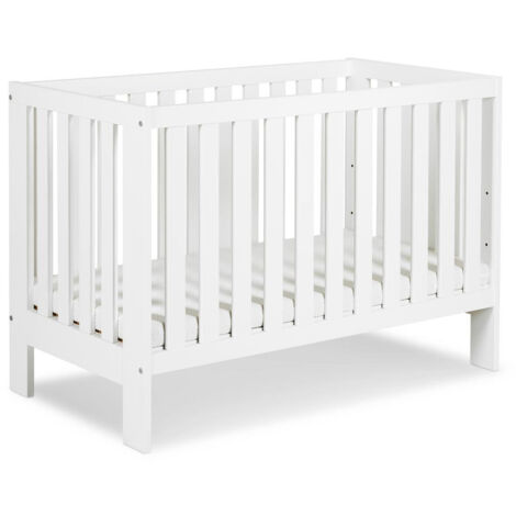 Lit bébé 120x60cm couleur Blanc AMELIE Lit à barreaux amovible