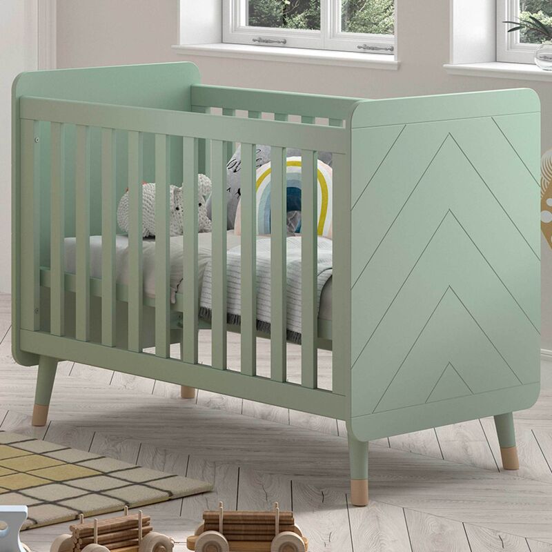 Vipack - Lit bébé 60x120 sommier inclus Billy Vert Olive