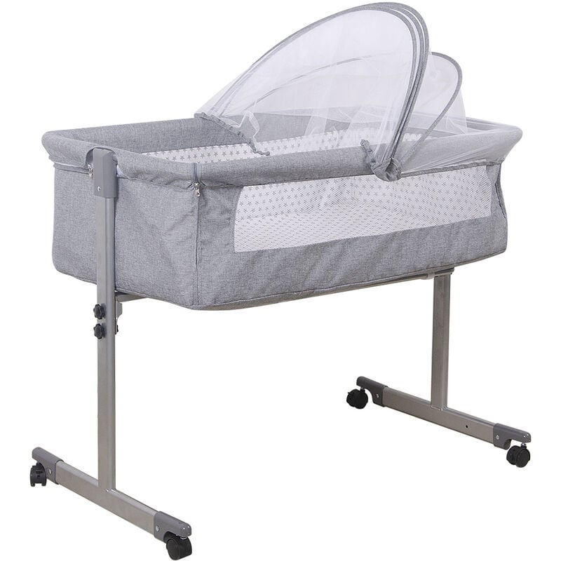 Lit bébé cododo Fenêtre en Filet Simple à Installer dès la naissance et jusqu'à 9kg Grey