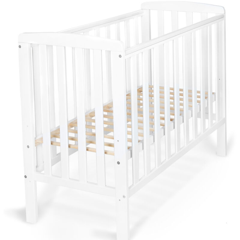 Lit Bébé Éléphant Style Scandinave Moderne en Bois natruel (100x50cm) : Douceur et Confort pour les Tout-Petits - Blanc