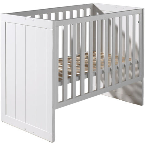 Lit Bébé en Bois "Erik" 60x120cm Blanc