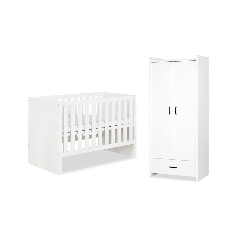 Lit bébé et Amoire LittleSky by Klups Amelia White Blanc