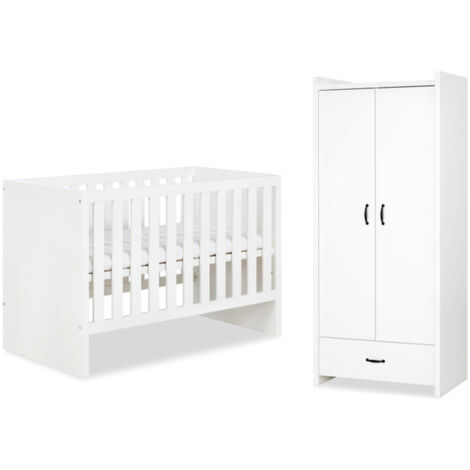 Lit bébé et Amoire LittleSky by Klups Amelia White Blanc