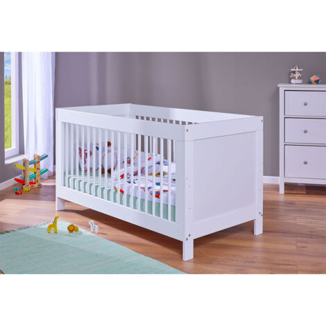 Lit bébé évolutif 90x200 cm en épicéa blanc