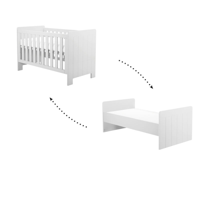 Lit bébé évolutif Pinio Calmo Blanc