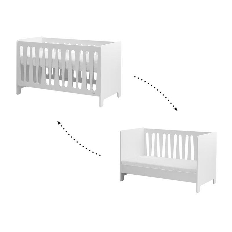 Lit bébé évolutif Pinio Moon Blanc