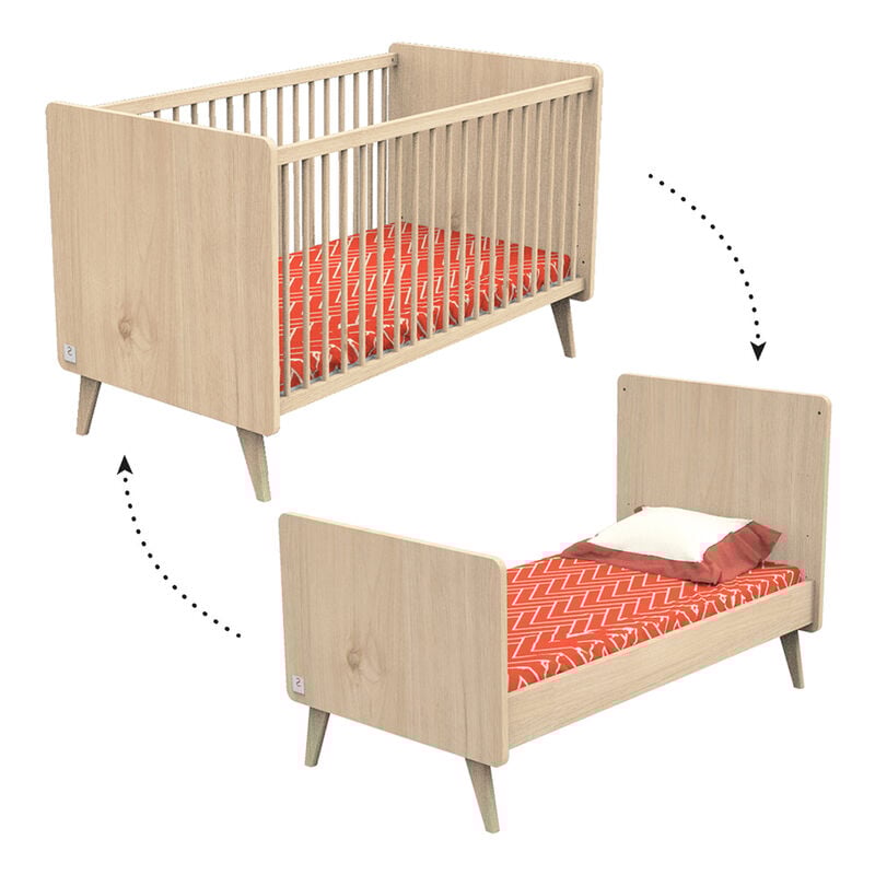 Lit bébé évolutif Sauthon Arty Bois