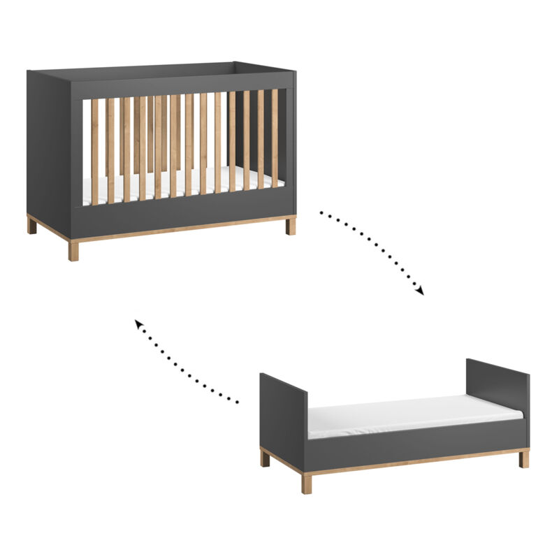 Lit bébé évolutif VOX Altitude Gris