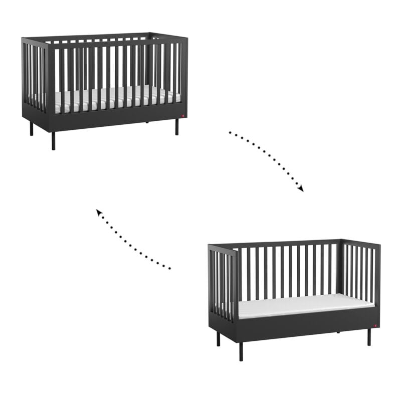 Lit bébé évolutif VOX Cute Noir