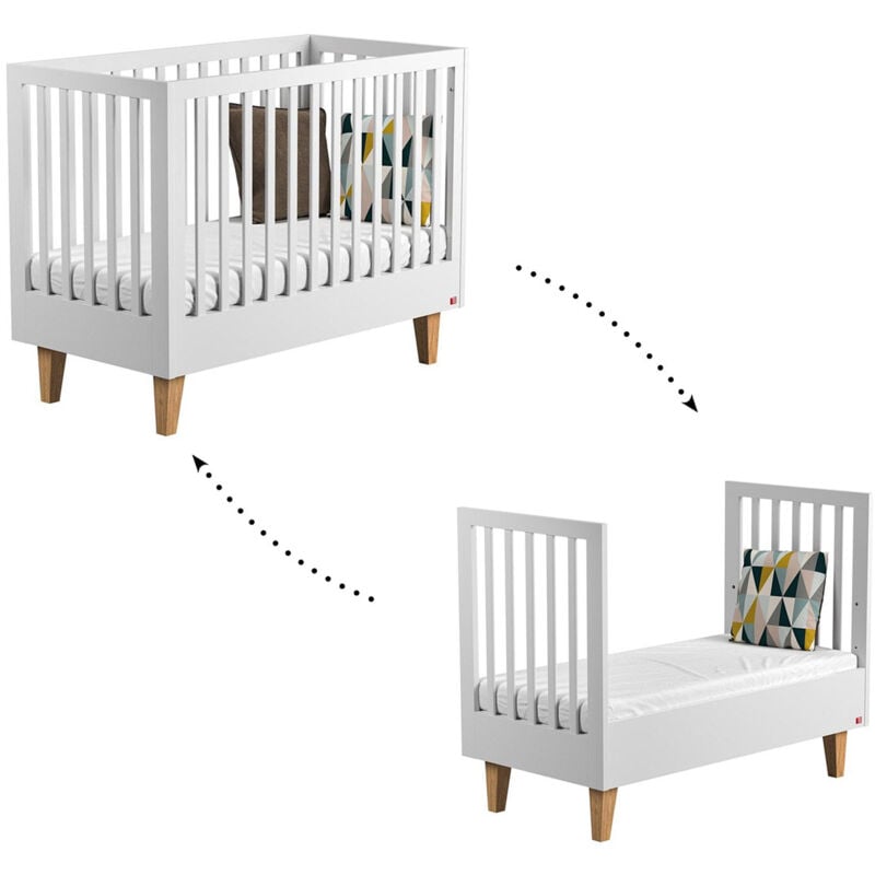 Lit bébé évolutif VOX Lounge Blanc
