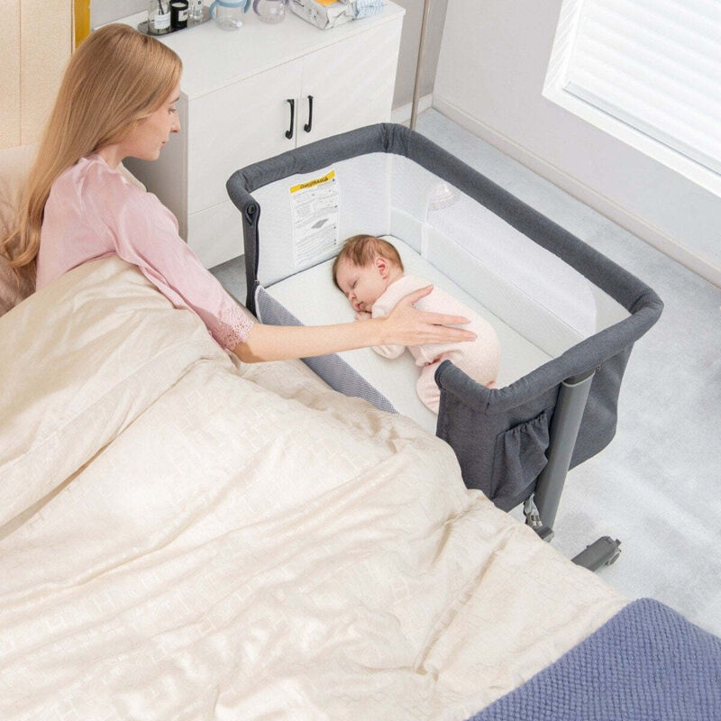 Lit bebe portable 3 en 1 avec hauteur reglable et filet